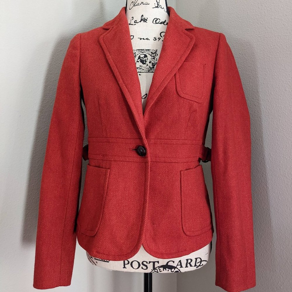 J. Crew 100% Wool Scottish Cloth Robert Noble Scotland Blazer/Jacket size 4